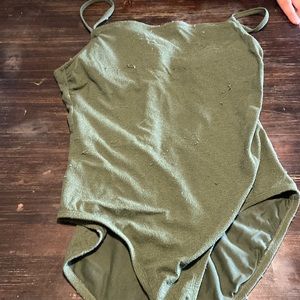 Womens green swim suit (one piece)